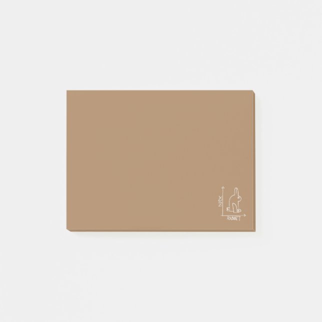 Post-it® Gros lapin ou canard, diptyque animal sauvage (Devant)