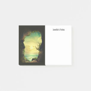 Post-it® Grotte surplombant une mer tropicale Photo Pittore