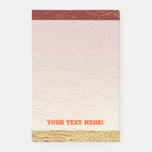 Post-it® Grunge en aluminium dégradé de terre cuite rouge b