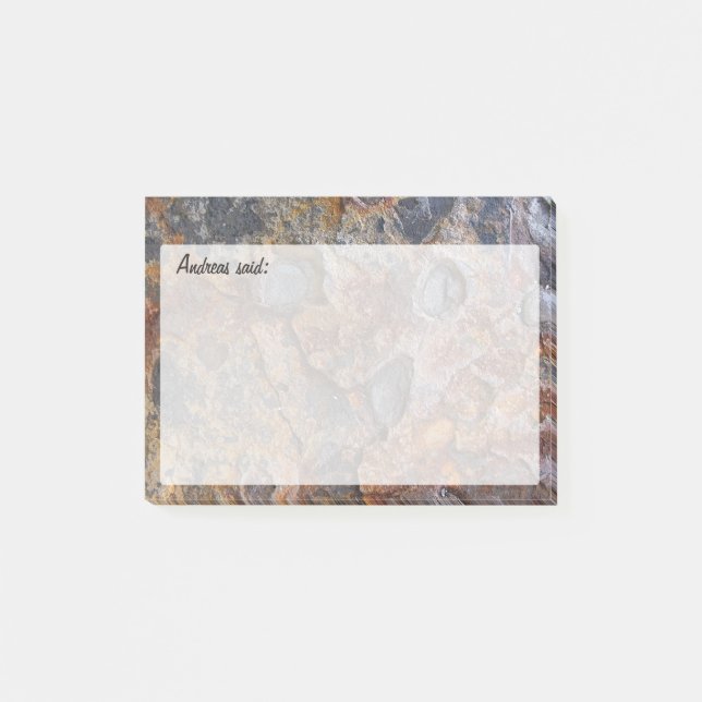 Post-it® Grungy Rock Texture avec texte (Devant)