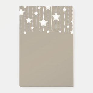 Post-it® Guirlande d'étoiles suspendues blanches et beige a
