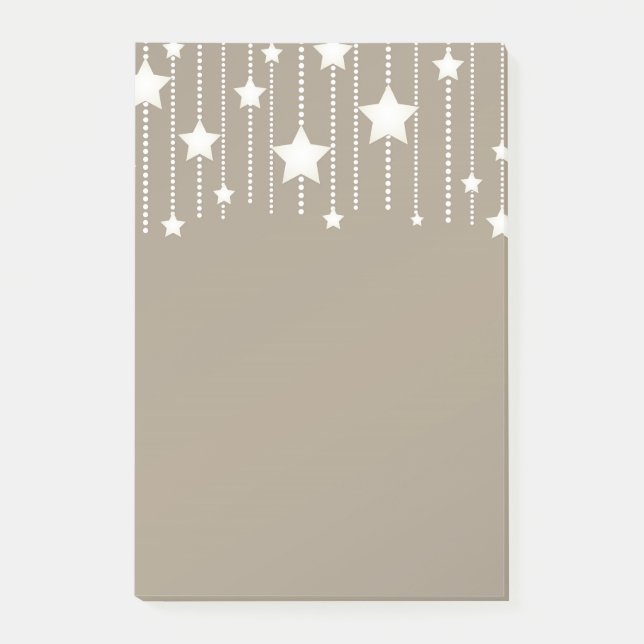 Post-it® Guirlande d'étoiles suspendues blanches et beige a (Devant)
