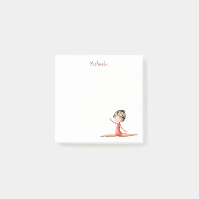 Post-it® Gymnaste sportif faisant une scission personnalisé (Devant)
