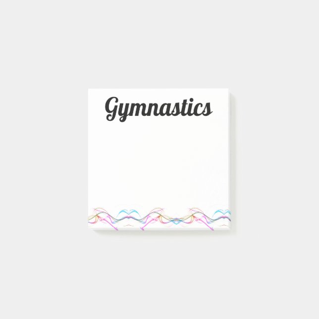 Post-it® Gymnastique post-it Notes 3x3 des tourbillons de c (Devant)