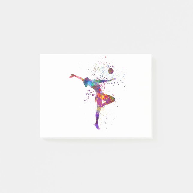 Post-it® Gymnastique rythmique en aquarelle (Devant)