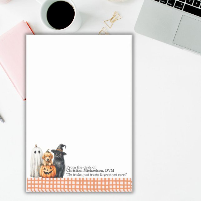 Post-it® Halloween Animaux vétérinaires Nom personnalisé (Créateur téléchargé)