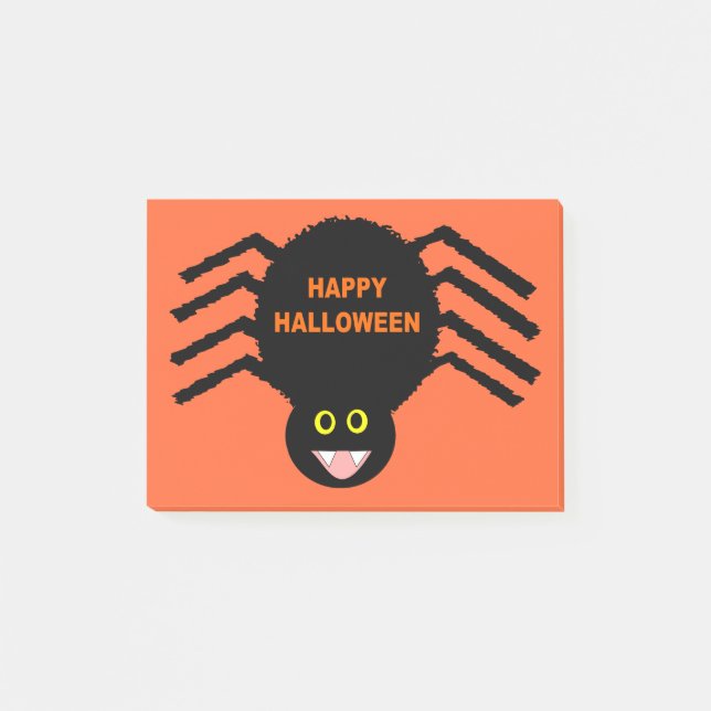 Post-it® Halloween Black Spider Post il note Pad (Devant)