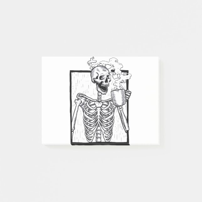 Post-it® halloween café boire squelette (Devant)