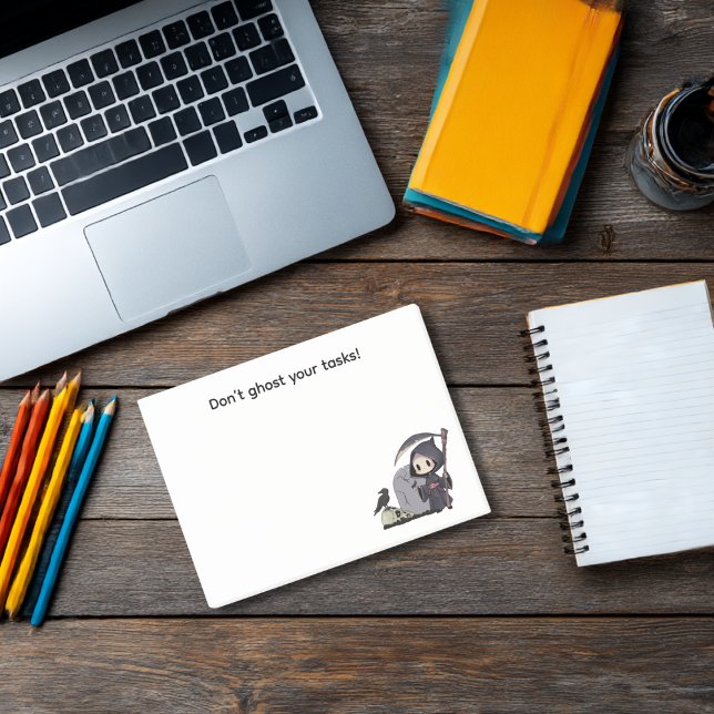 Post-it® Halloween gothique du corbeau éffrayant de faucheu (Créateur téléchargé)