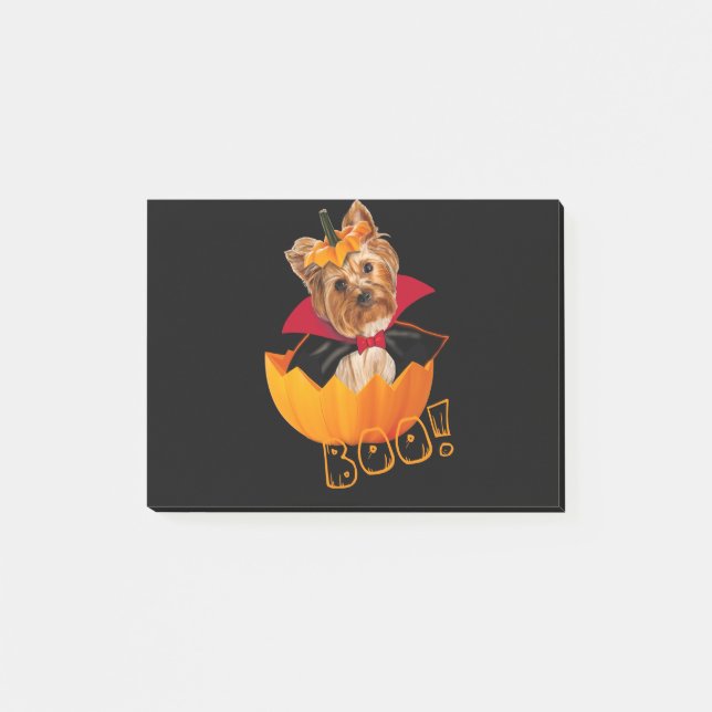 Post-it® Halloween joli Yorkshire terrier chien citrouille (Devant)