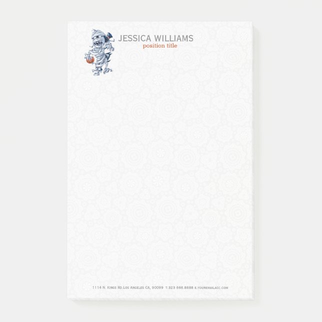 Post-it® Halloween mummy cartoon illustration (Devant)