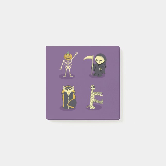 Post-it® Halloween Squelette Dracula Mummy Griffe Reaper (Devant)