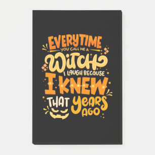 Post-it® Halloween Tu M'Appelles Une Sorcière