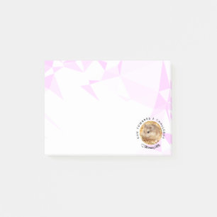 Post-it® HammyVille - Hamster mignon avec citation motivati