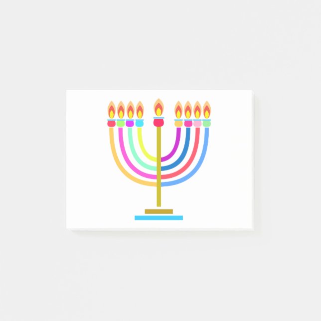 Post-it® Hanoukka Menorah Lights Symbole de vacances (Devant)