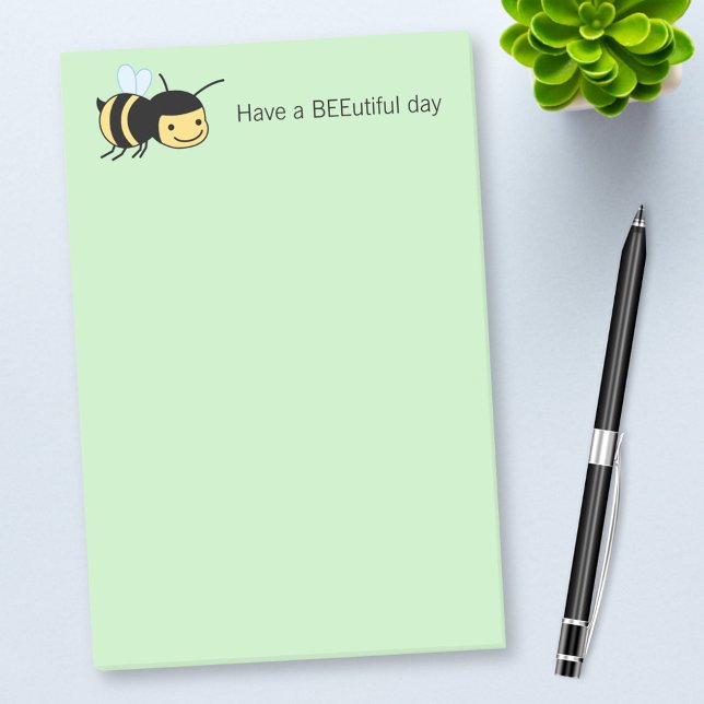 Post-it® Happy Bee BEEutiful (Belle) Jour Vert (Créateur téléchargé)
