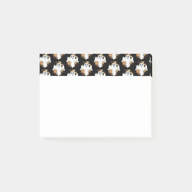 Post-it® Happy Ghost Retro Hippie Vibe Motif (Devant)