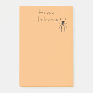 Post-it® Happy Halloween Black Spider Orange Post-It Notes