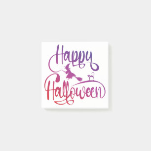 Post-it® Happy Halloween dégradé volant sorcière chat