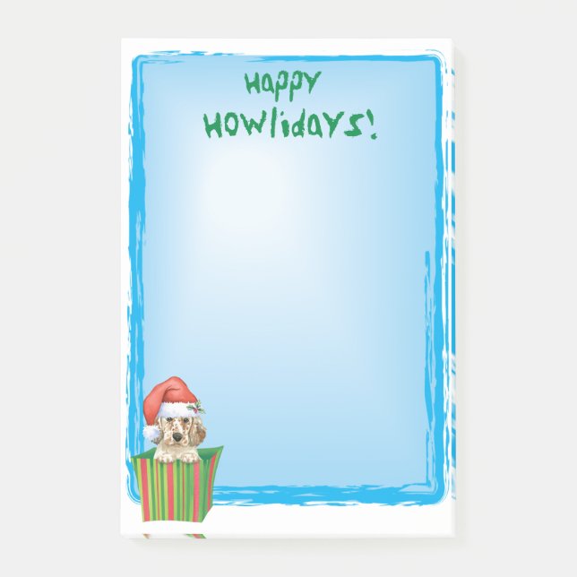 Post-it® Happy Howlidays Anglais Setter (Devant)