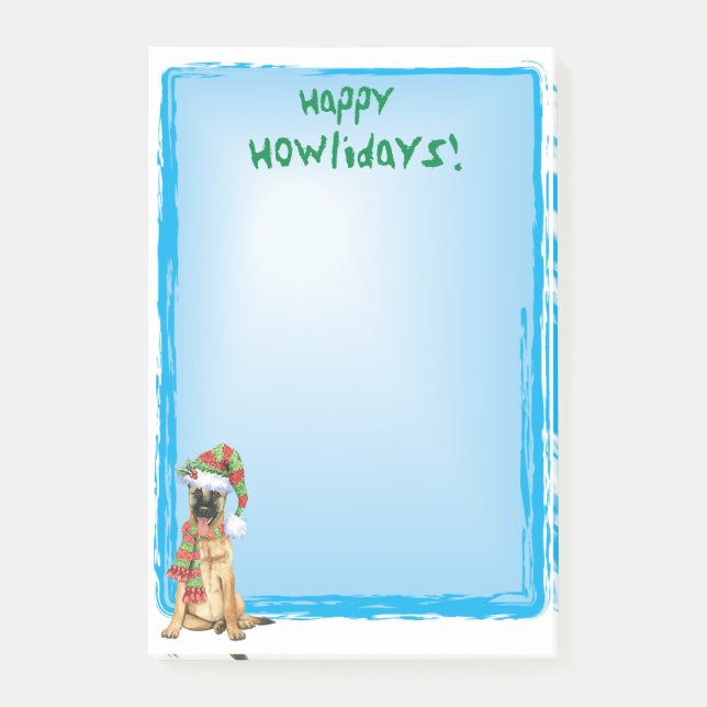 Post-it® Happy Howlidays Belge Malinois (Devant)
