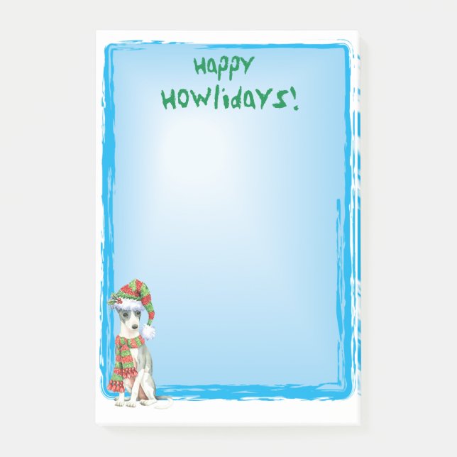 Post-it® Happy Howlidays Italien Greyhound (Devant)