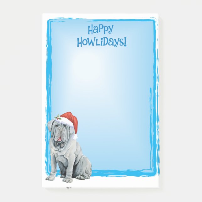 Post-it® Happy Howlidays Mastino Post-it Notes (Devant)
