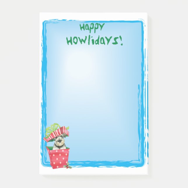 Post-it® Happy Howlidays Standard Schnauzer (Devant)