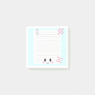 Post-it® Happy Notes Blue : Kawaii Sticky Notes