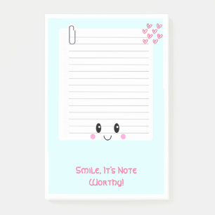 Post-it® Happy Notes Blue : Kawaii Sticky Post It-Notes