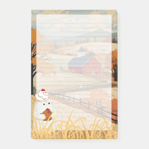 Post-it® Harvest Home - Papier à Lettre Ligné avec des Fant