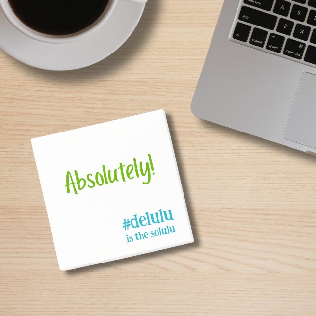 Post-it® Hashtag #Delulu est le Solulu Turquoise (Créateur téléchargé)