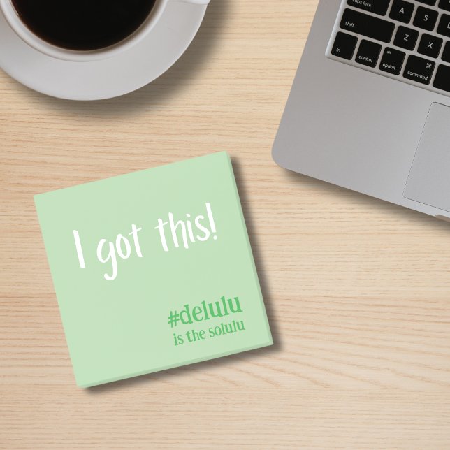 Post-it® Hashtag #Delulu is the Solulu Green (Créateur téléchargé)
