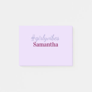 Post-it® hashtag Girlyvibes rose violet clair vibes féminin