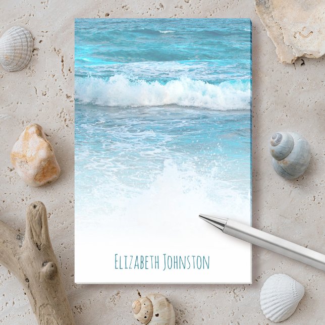 Post-it® Hawaii bleu turquoise ondes océaniques photo perso (Créateur téléchargé)