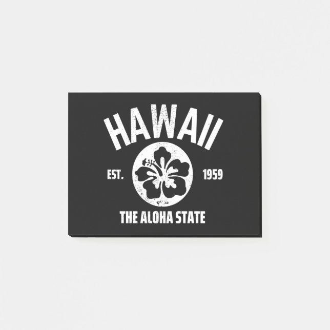 Post-it® Hawaii l'état Aloha Graphique d'État Vintage (Devant)
