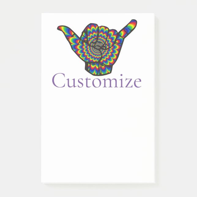 Post-it® Hawaiian Shaka Psychedelic Thunder_Cove (Devant)