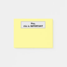 Hé, c'est IMPORTANT (Jaune)