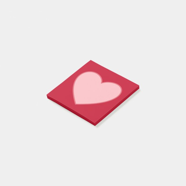 Post-it® Heart Post It Notes Bloc-notes (Incliné)