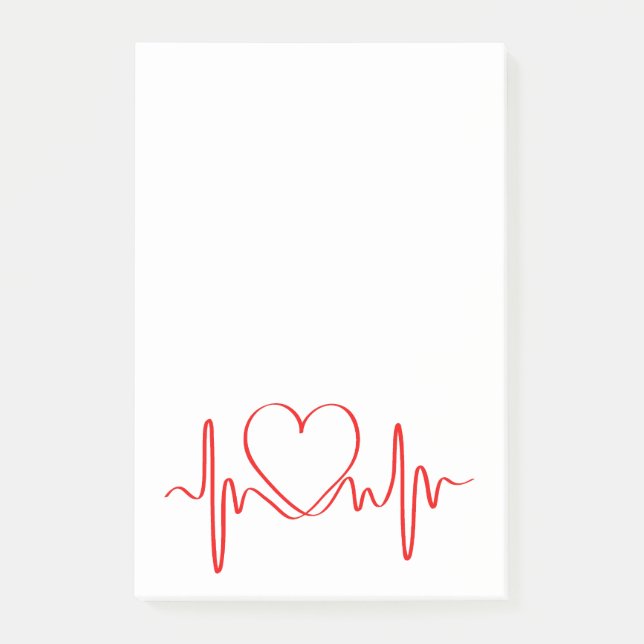 Post-it® Heartbeat of Love ECG Wave (Devant)