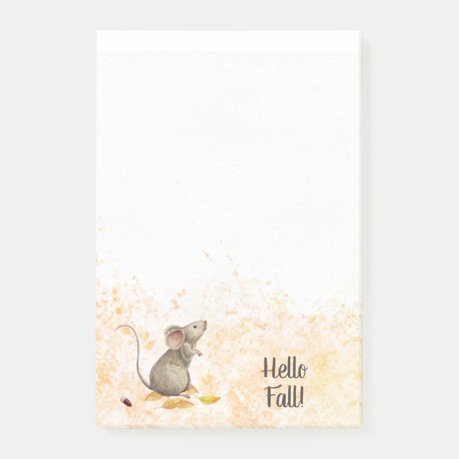 Post-it® Hello Fall Woodland Mouse (Devant)