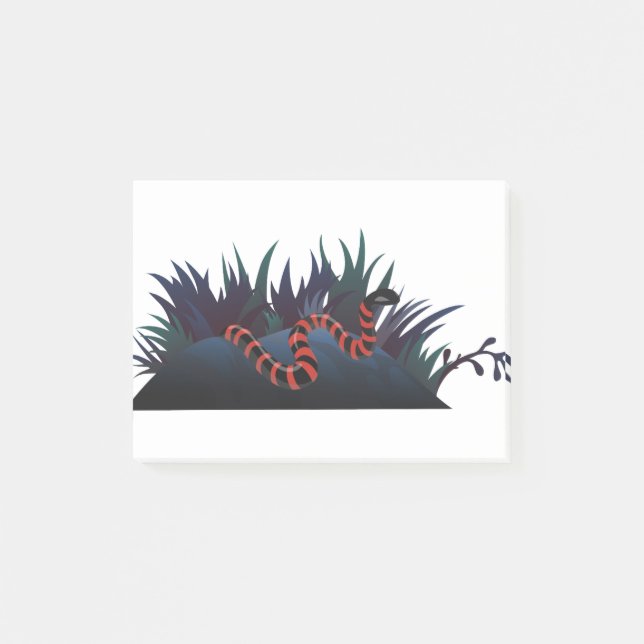 Post-it® herbe de serpent rouge noir reptile (Devant)