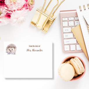 Post-it® Hérisson Teacher Cute Aquarelle Hérisson du bureau