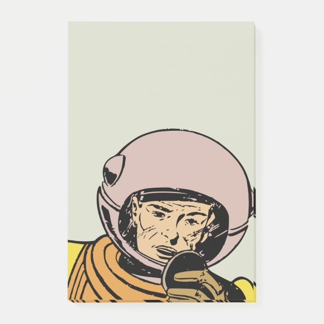 Post-it® Héros vintage d'astronaute de bande dessinée (Devant)