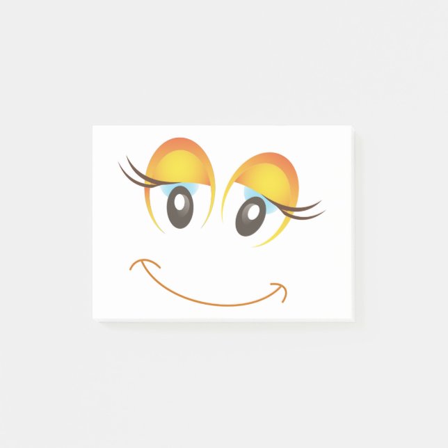 POST-IT® HEUREUSE FILLE FACE (Devant)