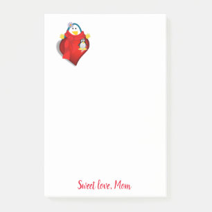 Post-it® Heureuse Sainte-Valentin Penguin Publier une note