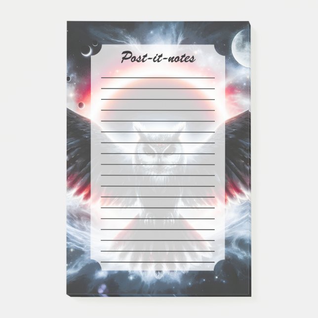Post-it® Hibou céleste cosmique mystique (Devant)