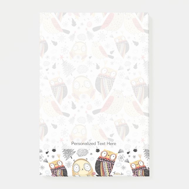 Post-it® Hibou drôle de texture (Devant)