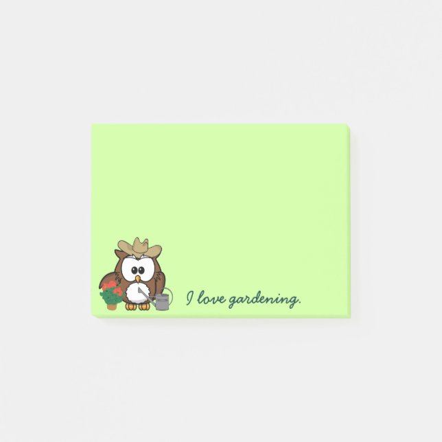 Post-it® hibou jardinier (Devant)