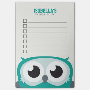 Post-it® Hibou semi-transparent mignon pour faire la liste